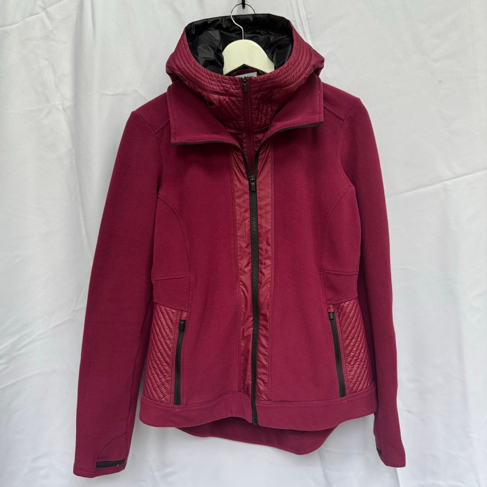 Athleta Unstoppable Fleece Lined Full Zip Jacket Chilled Sangria Small - Picture 11 of 11